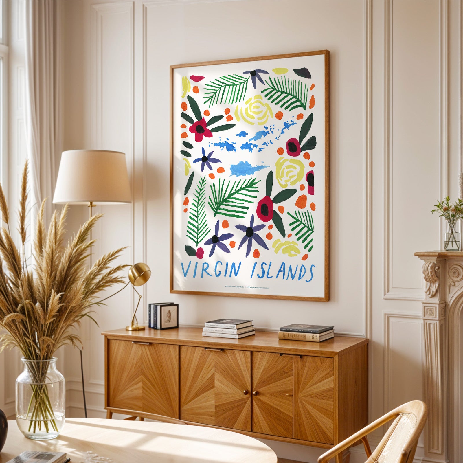 Virgin Islands American Gouache Print