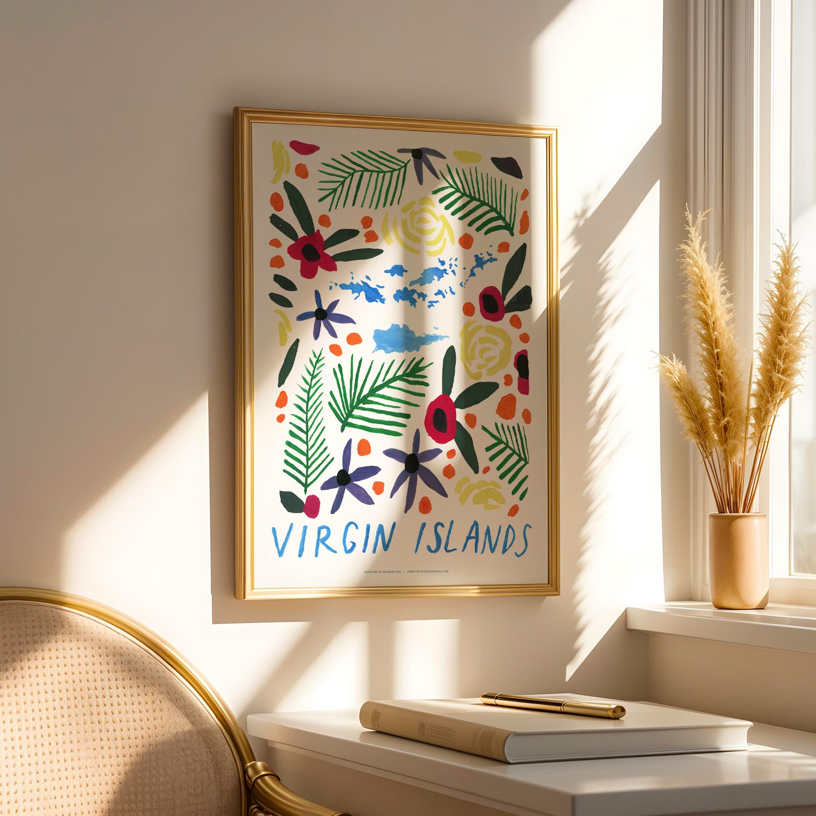 Virgin Islands American Gouache Print