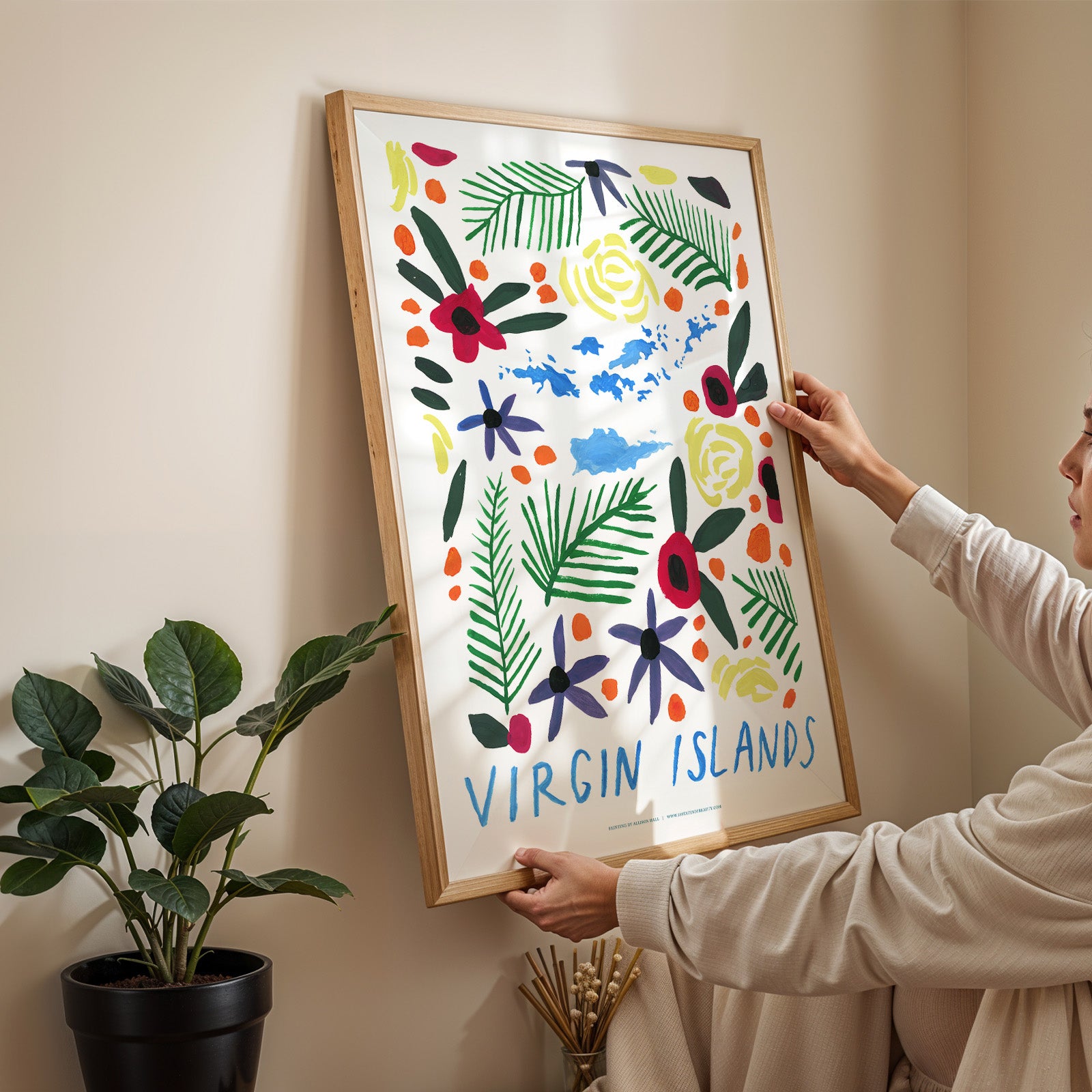 Virgin Islands American Gouache Print