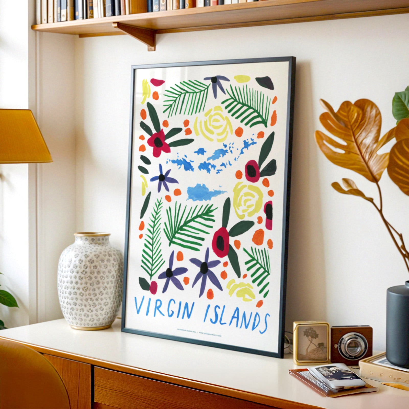 Virgin Islands American Gouache Print