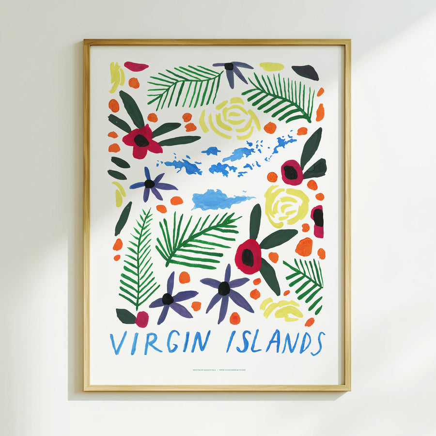 Virgin Islands American Gouache Print