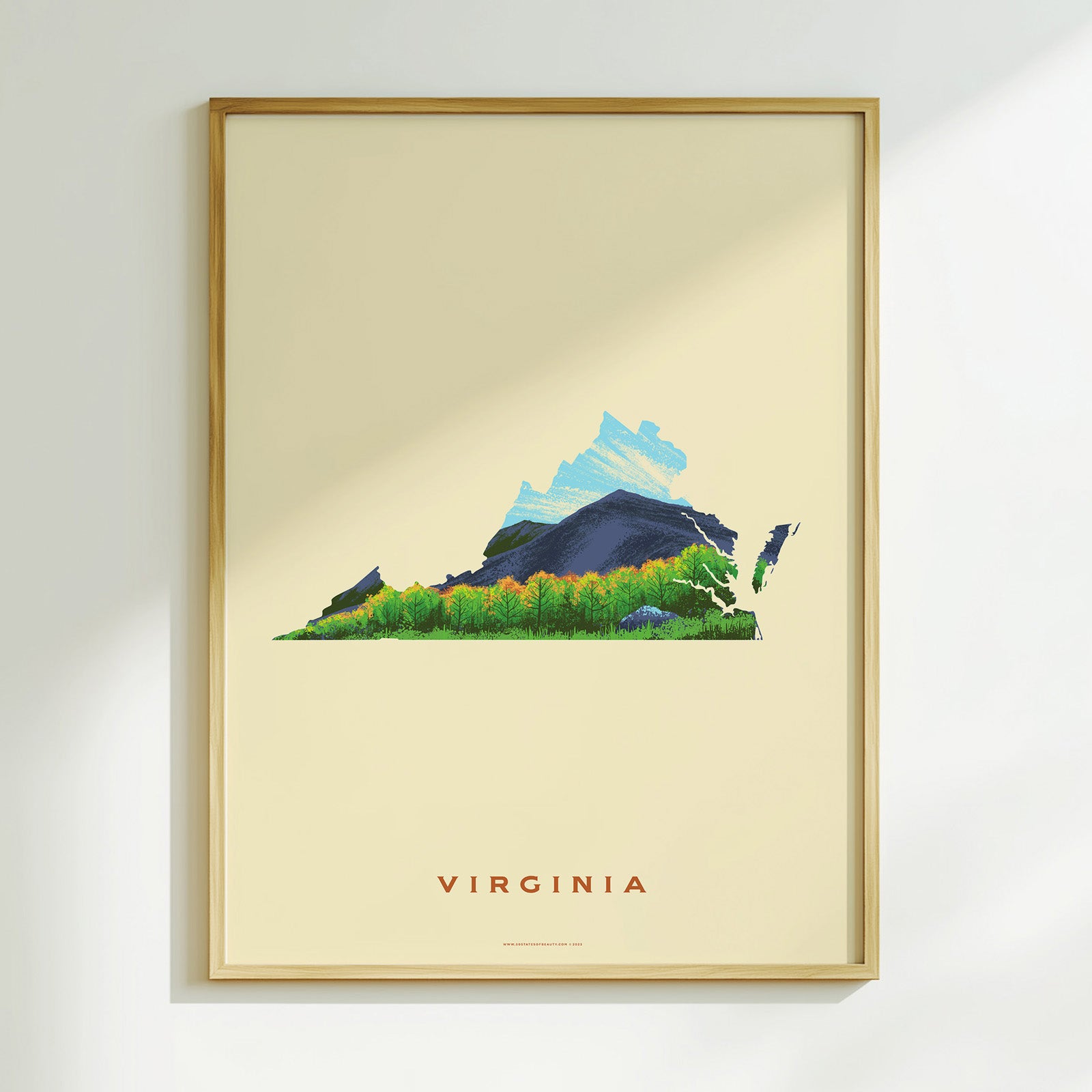 Virginia State Print - Blue Ridge Mountains