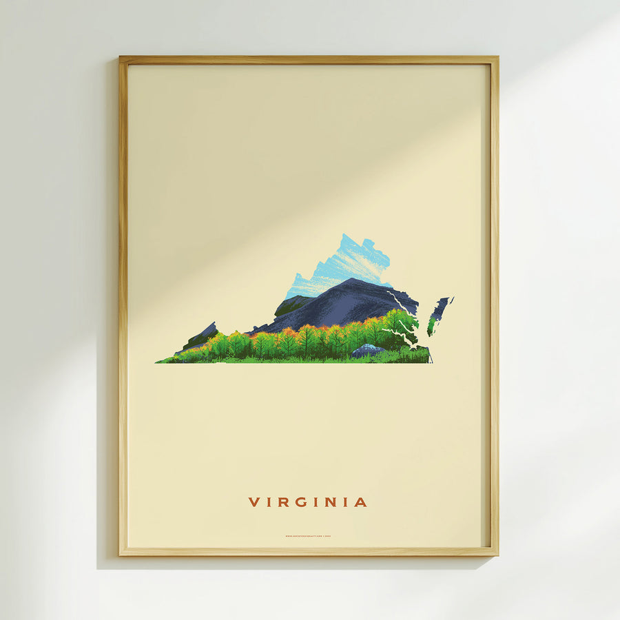 Virginia State Print - Blue Ridge Mountains