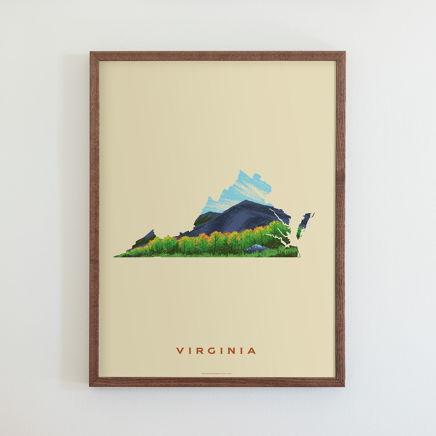 Virginia State Print - Blue Ridge Mountains