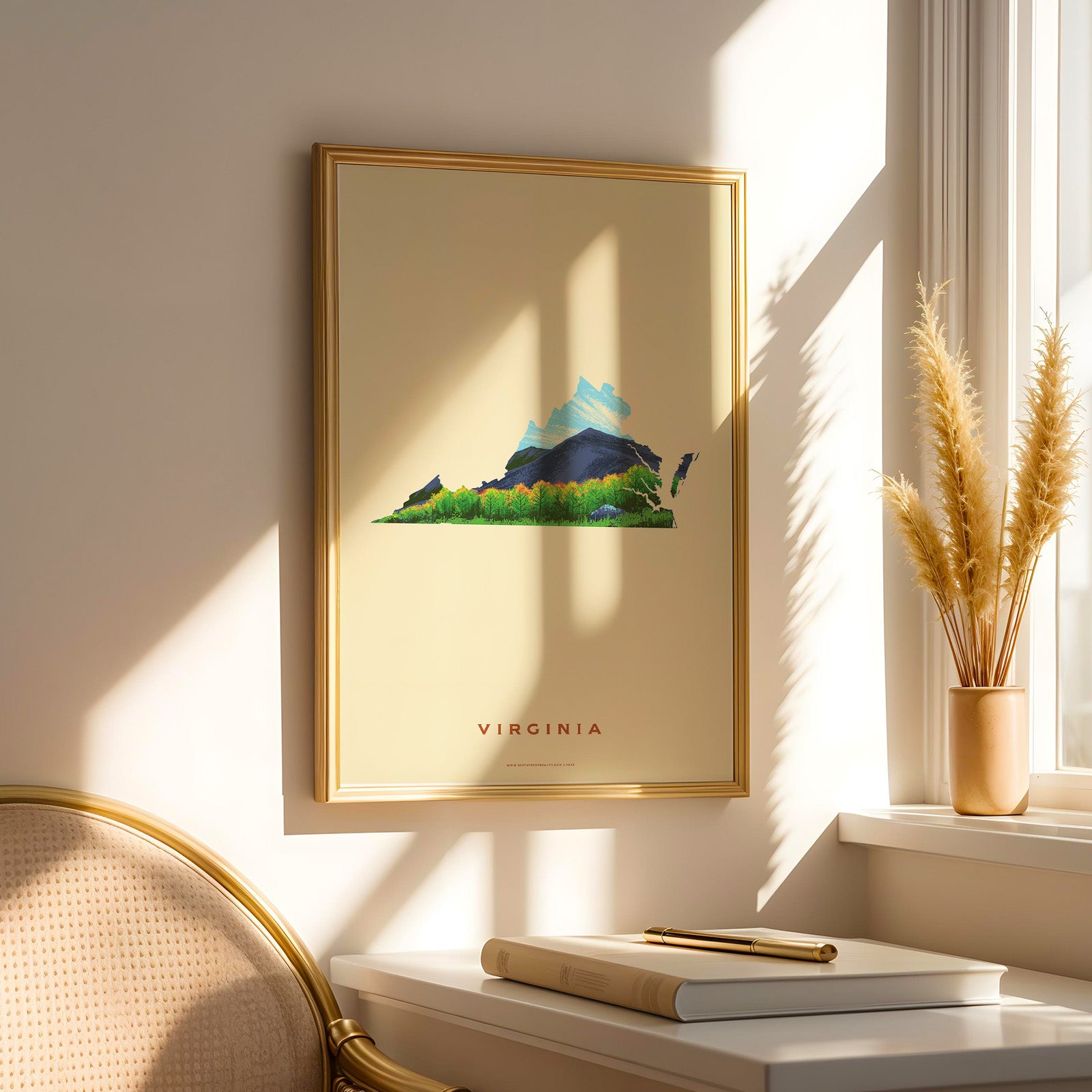 Virginia State Print - Blue Ridge Mountains