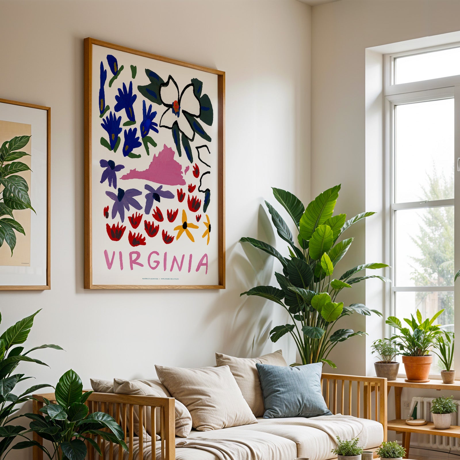 Virginia American Gouache Print