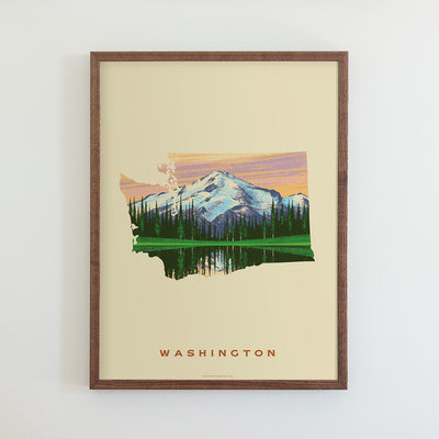 Washington State Print - Mount Rainier