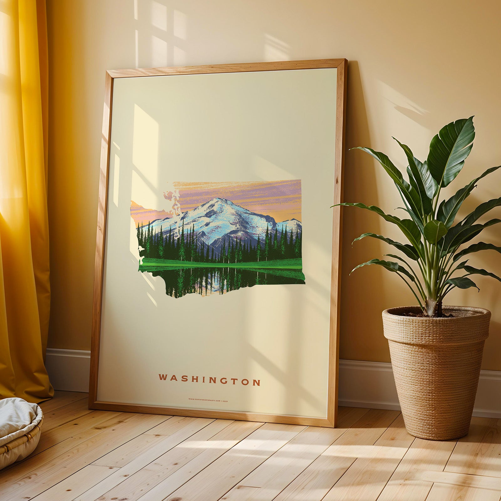 Washington State Print - Mount Rainier