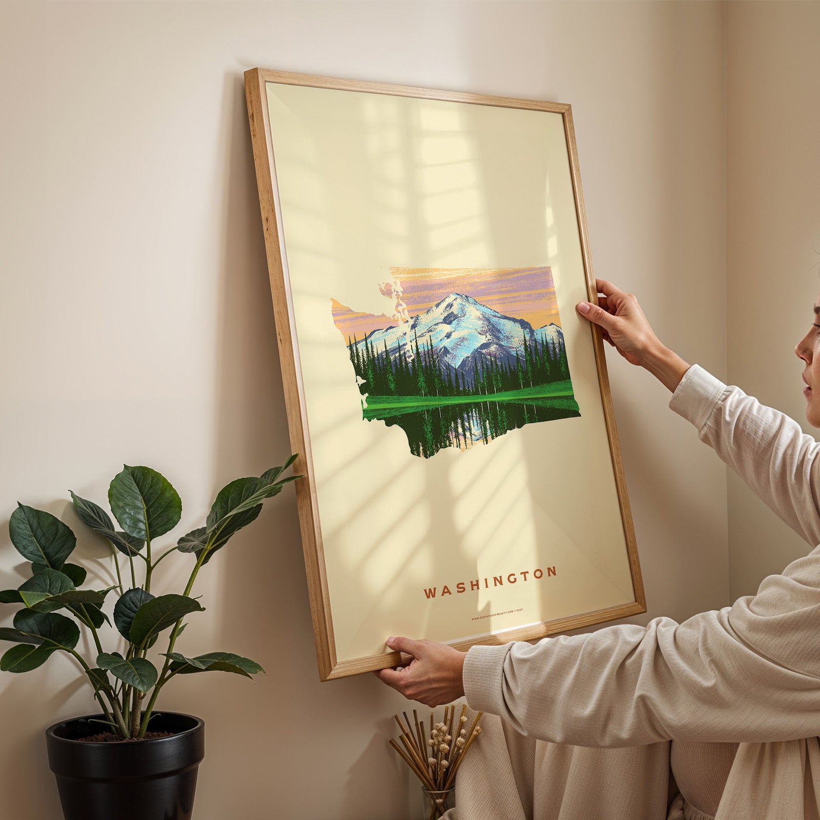 Washington State Print - Mount Rainier