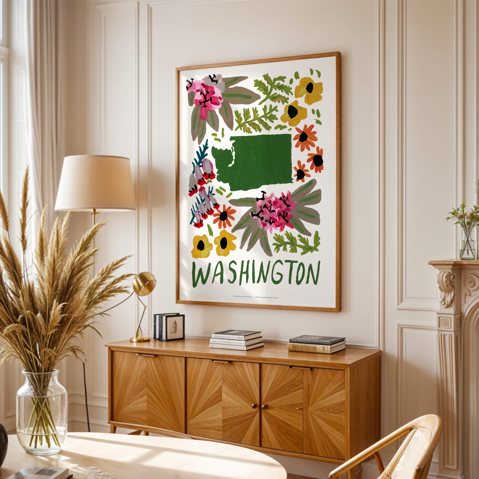 Washington American Gouache Print