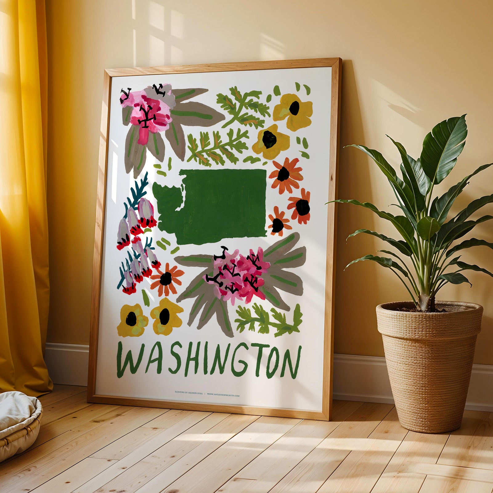 Washington American Gouache Print