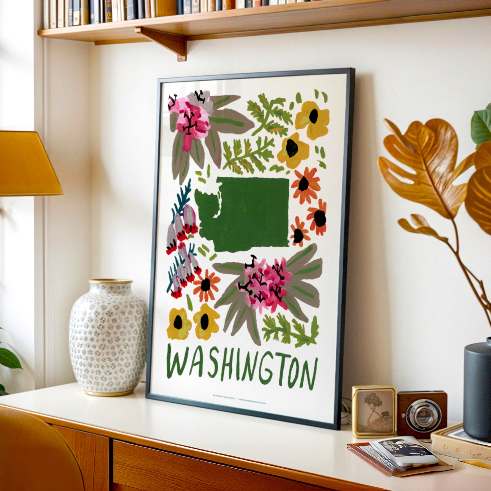 Washington American Gouache Print