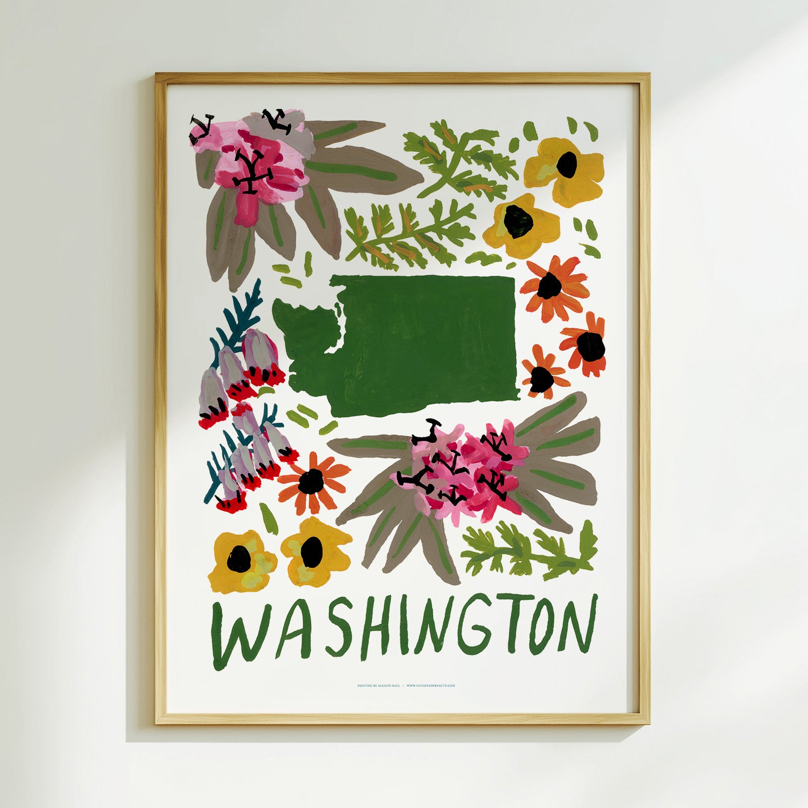 Washington American Gouache Print