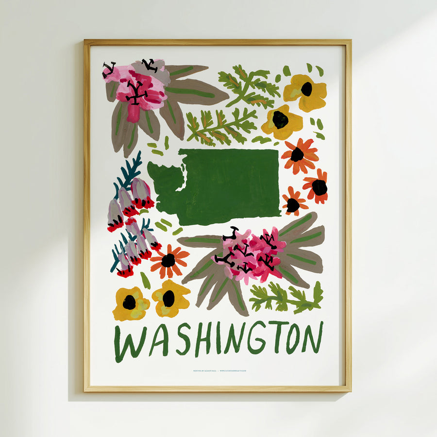 Washington American Gouache Print