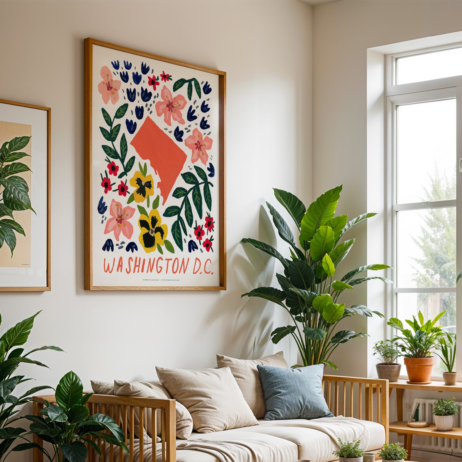 Washington DC American Gouache Print