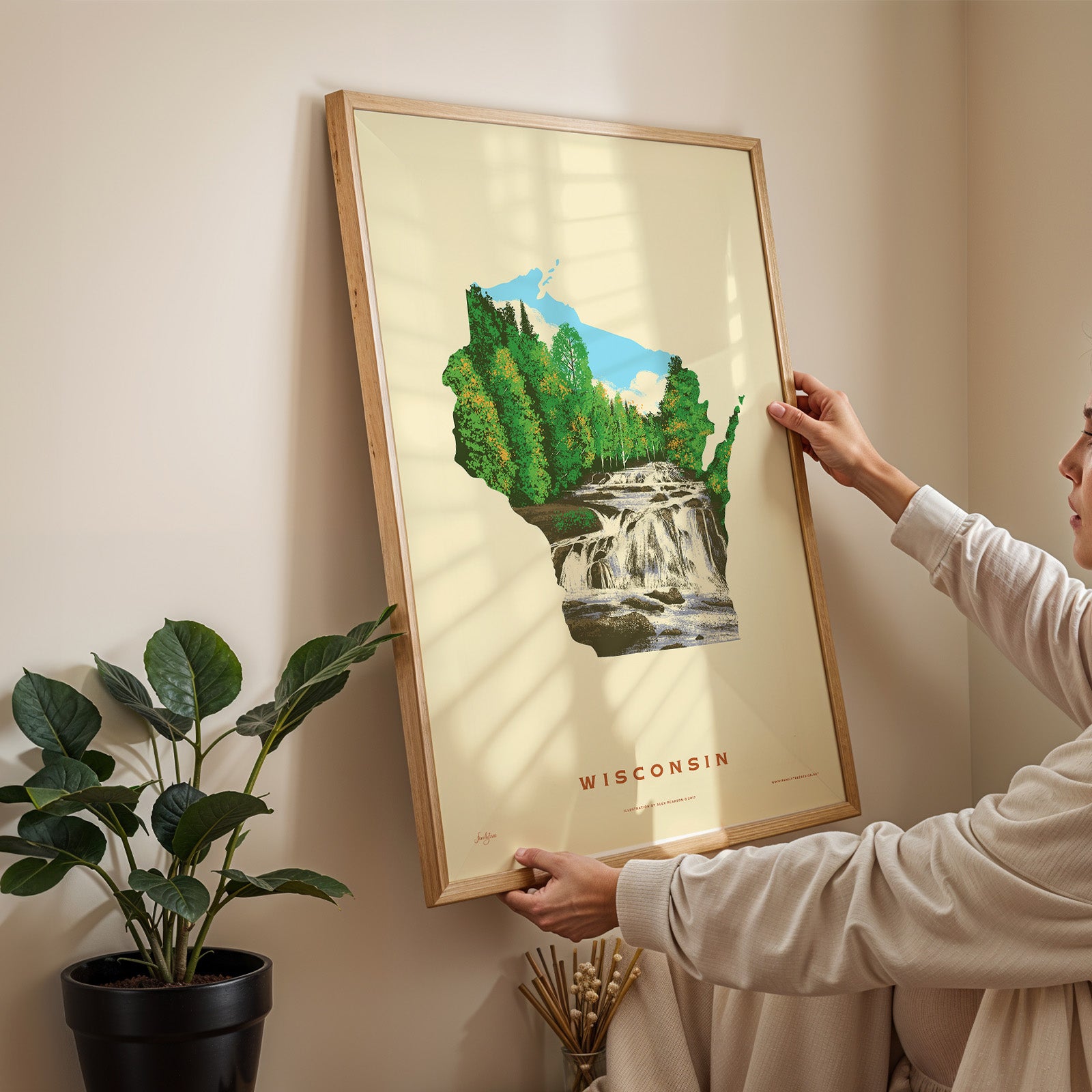 Wisconsin State Print - Copper Falls