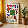 Wyoming American Gouache Print