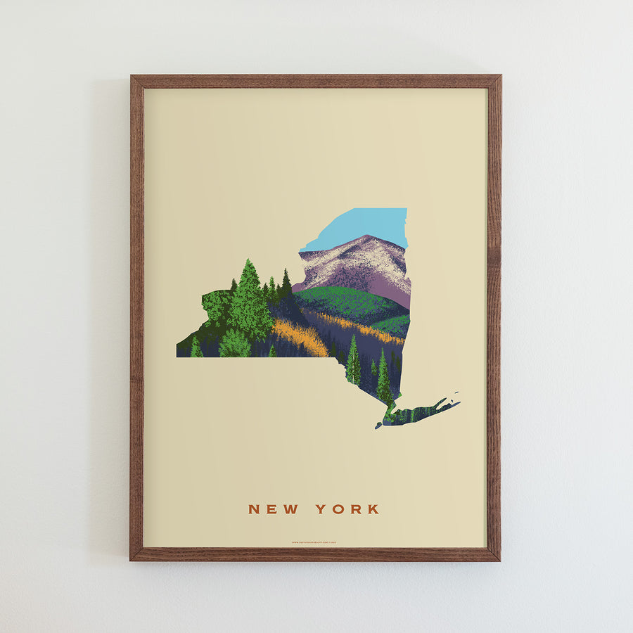 New York State Print - Adirondack Mountains