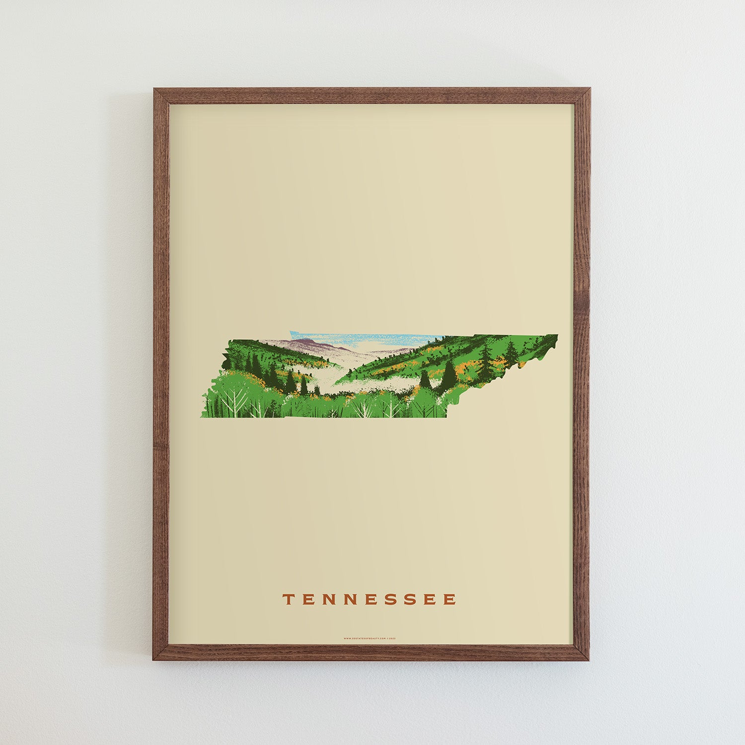 Tennessee State Print - Smoky Mountains