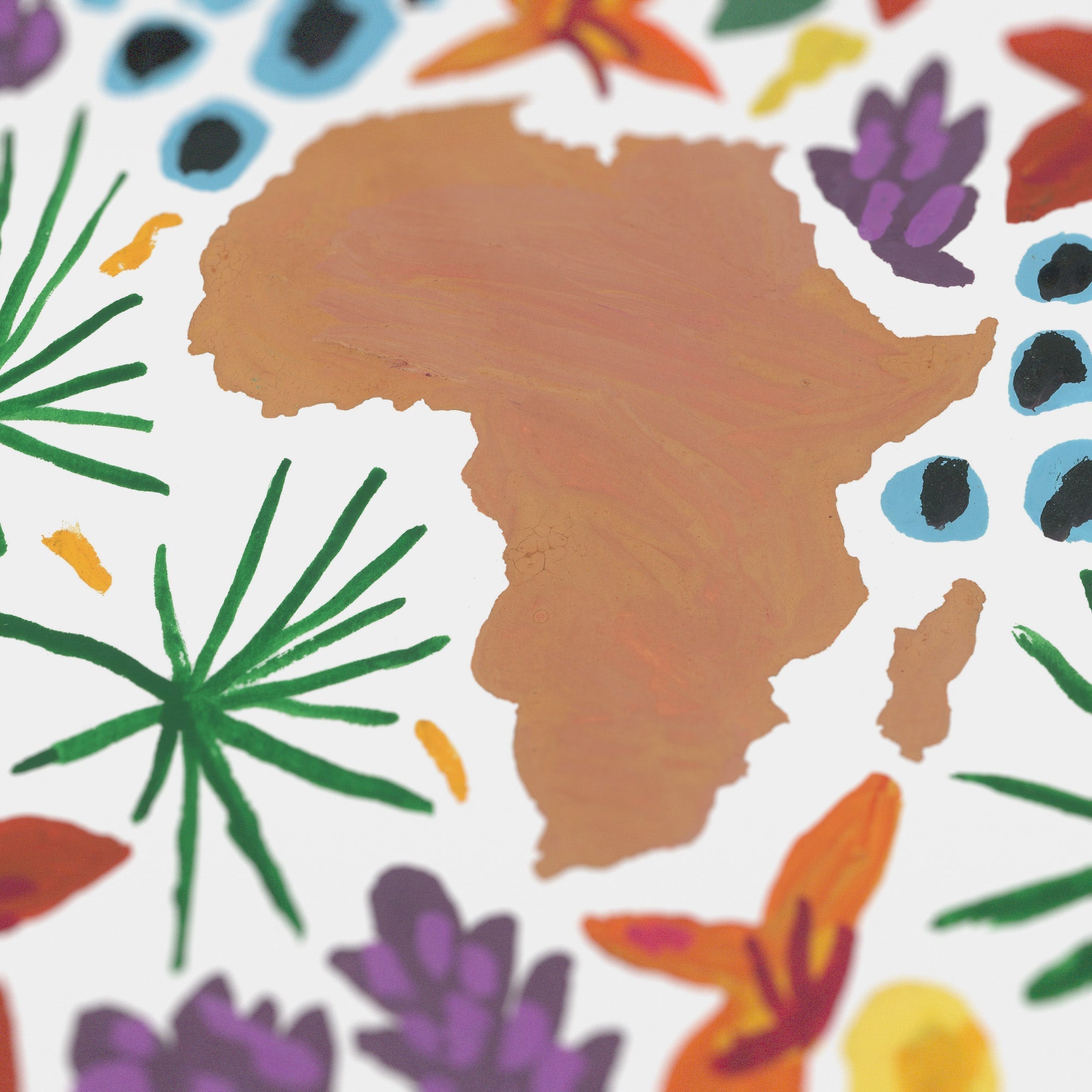 Africa Gouache Print