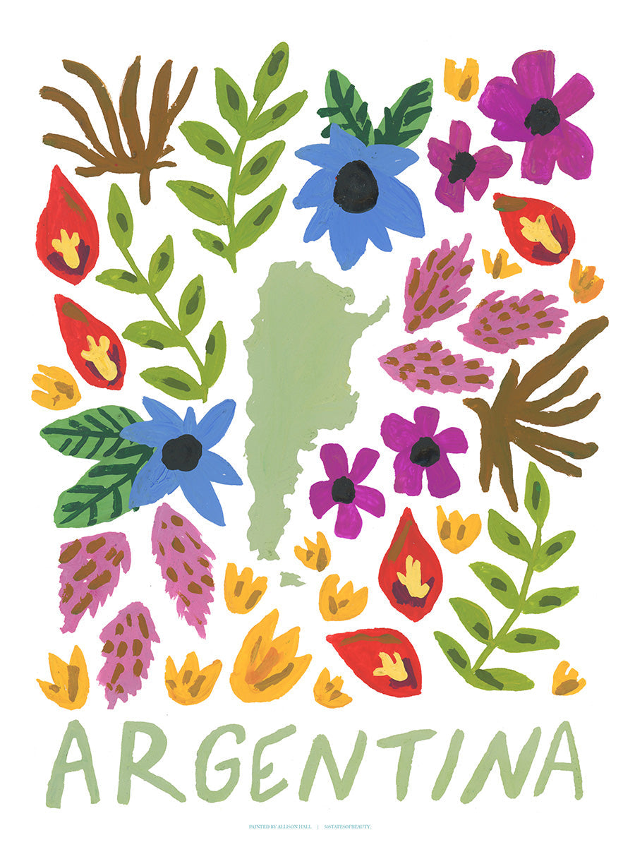 Argentina Gouache Print