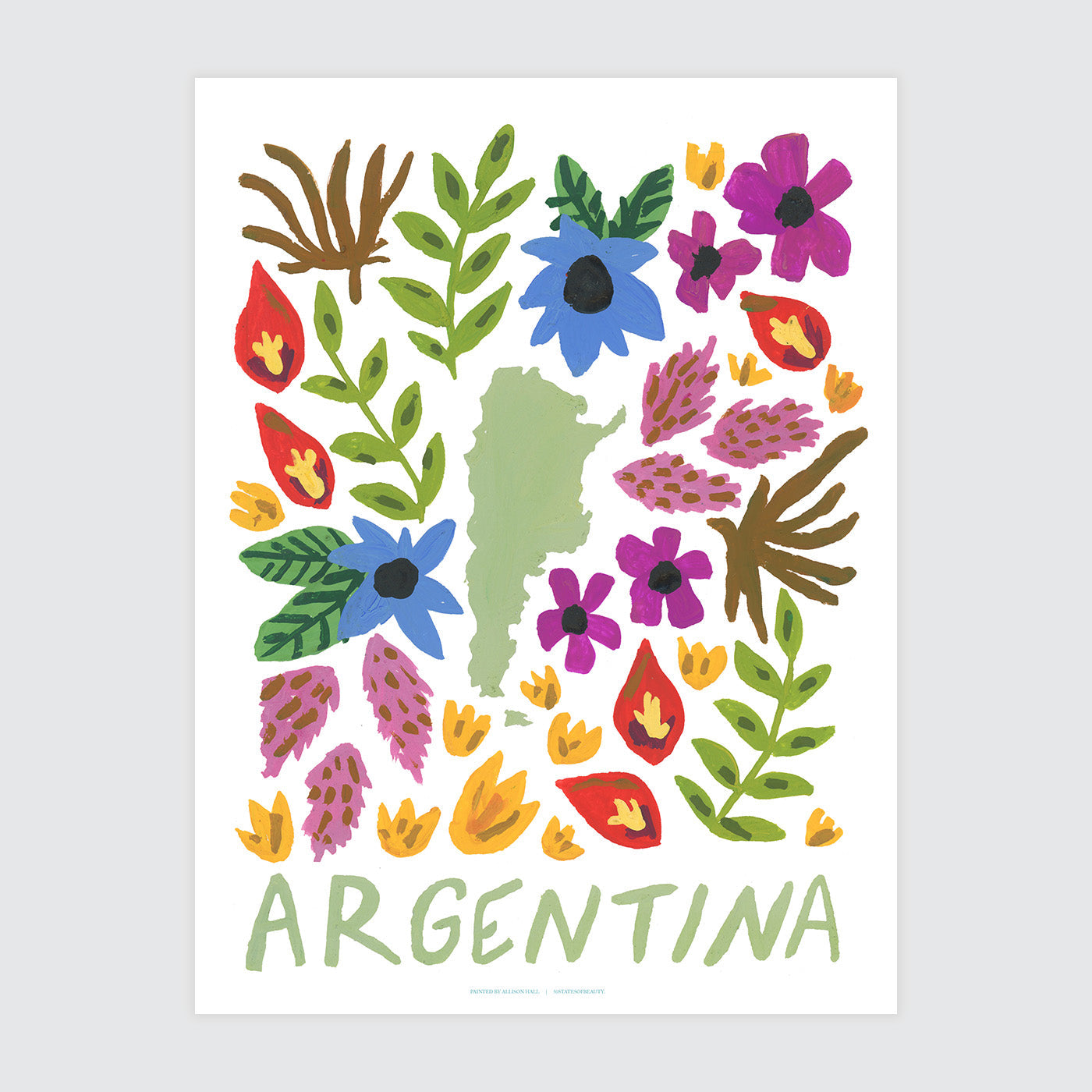 Argentina Gouache Print