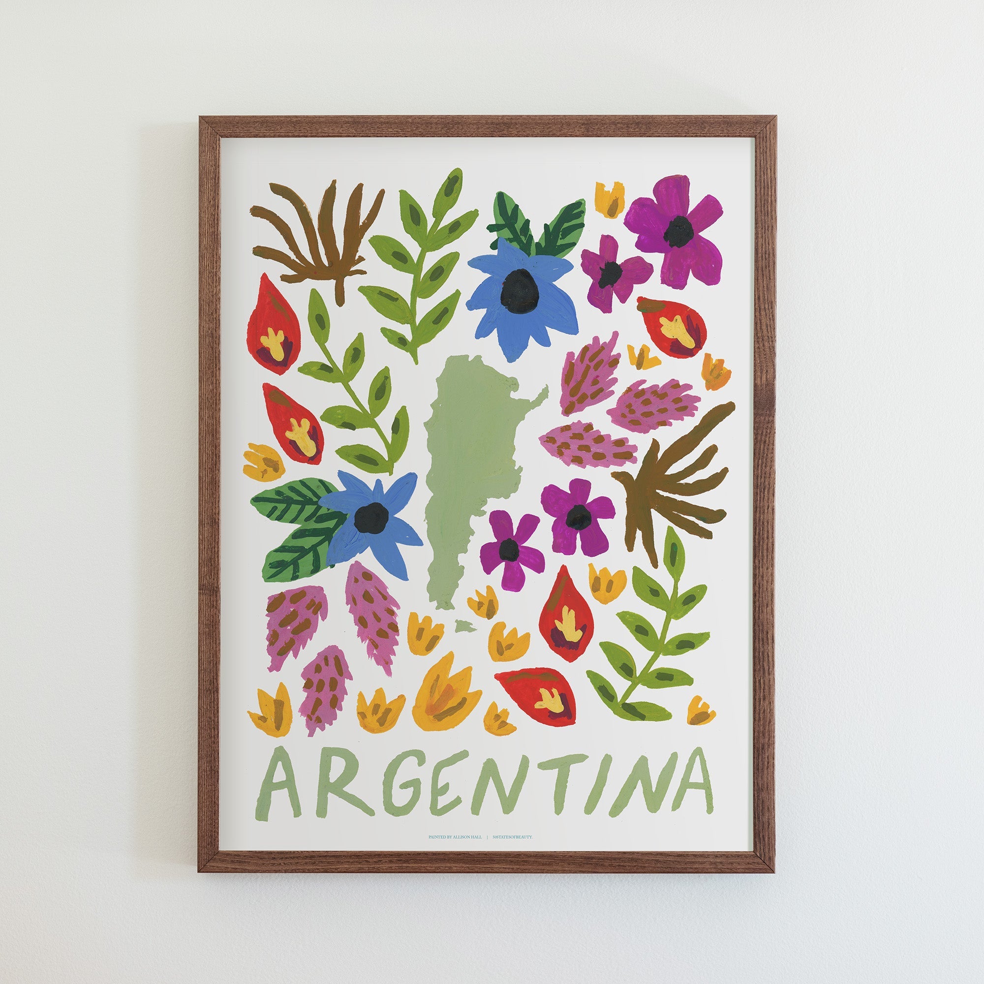 Argentina Gouache Print