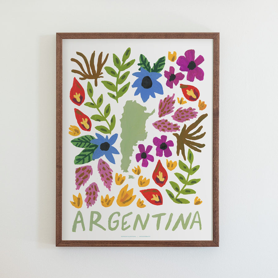 Argentina Gouache Print