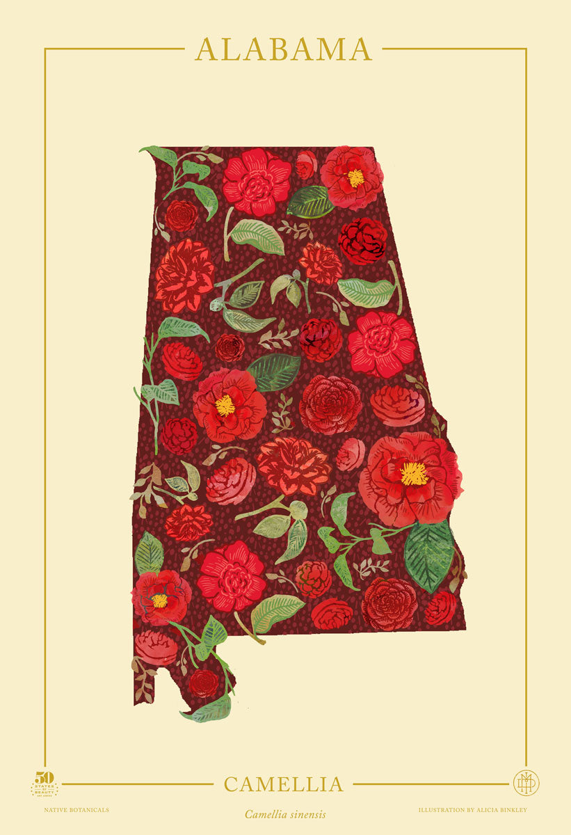 Alabama Native Botanicals Print