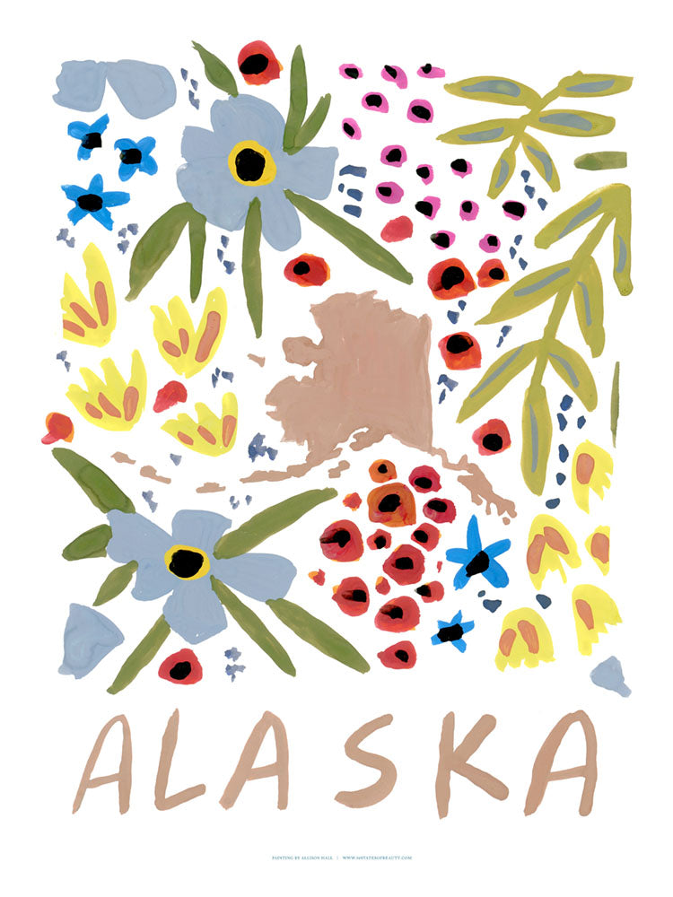 Alaska American Gouache Print