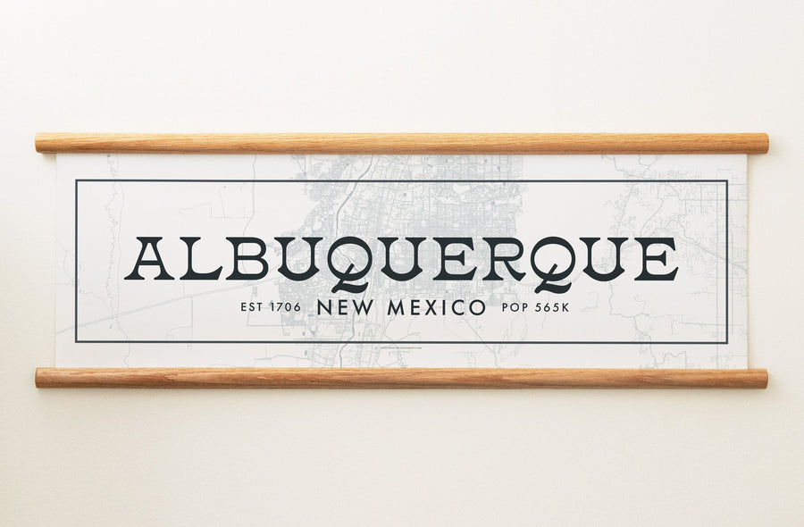 Albuquerque New Mexico Canvas Map