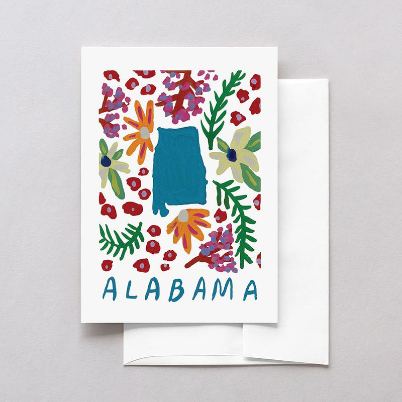 Alabama American Gouache Greeting Card - 50 States of Beauty
