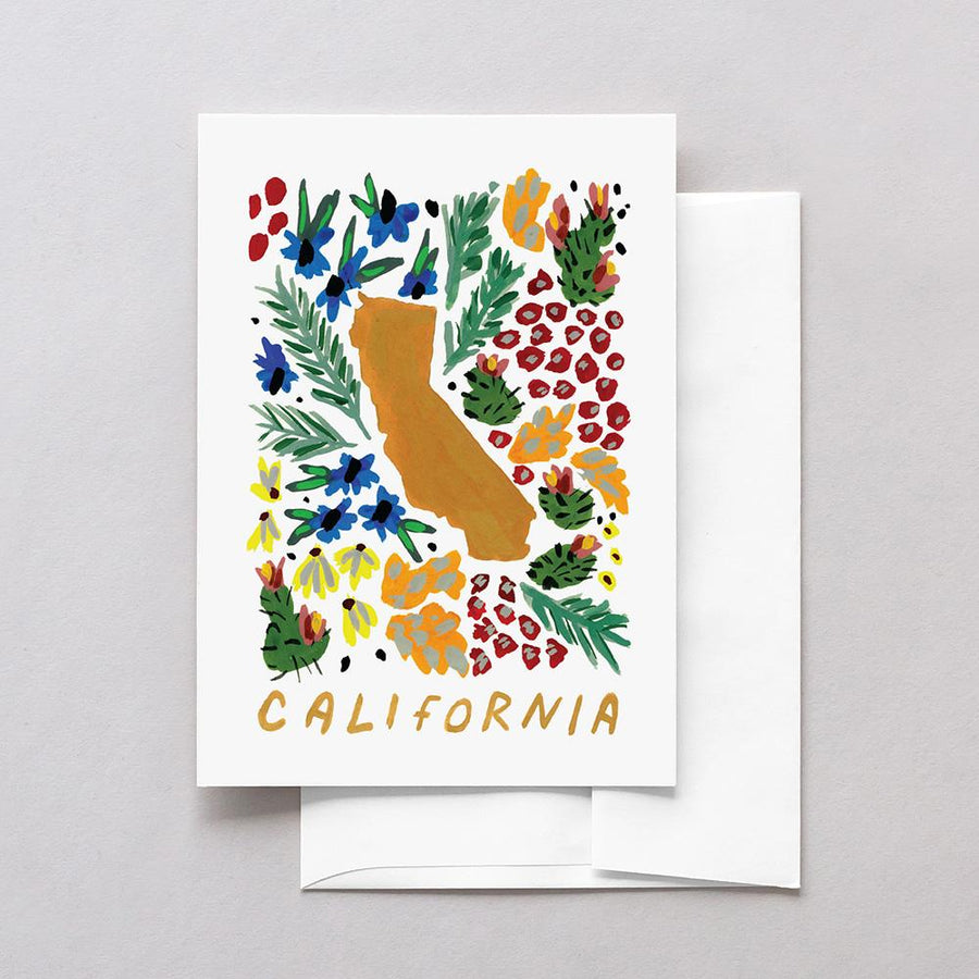 California American Gouache Greeting Card