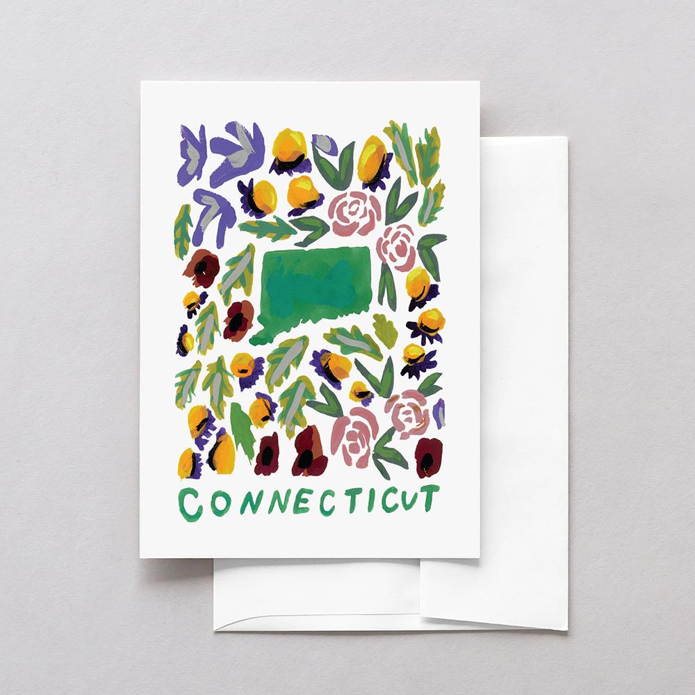 Connecticut American Gouache Greeting Card