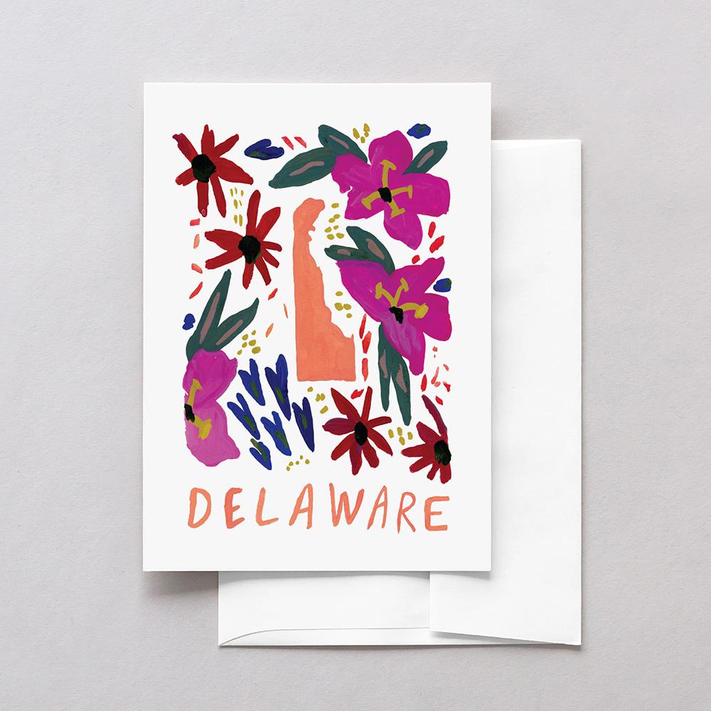 Delaware American Gouache Greeting Card