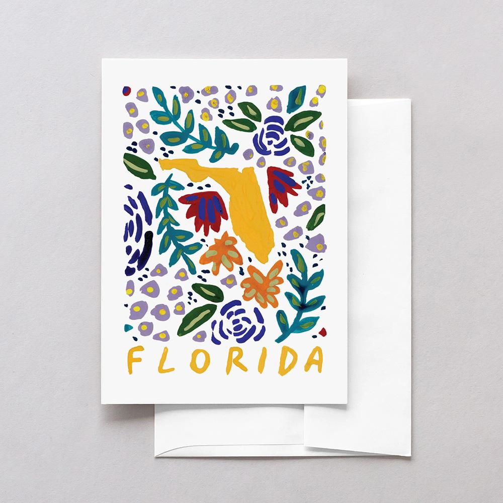 Florida American Gouache Greeting Card