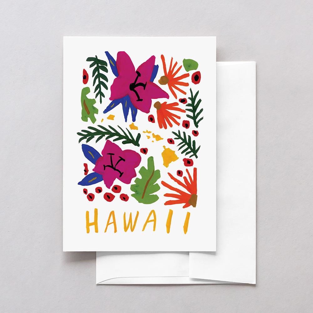 Hawaii American Gouache Greeting Card