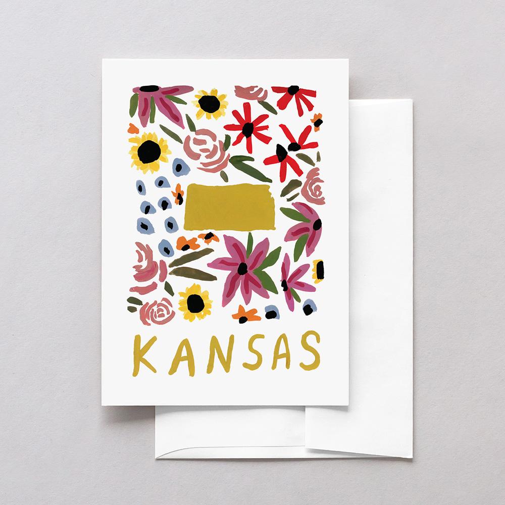 Kansas American Gouache Greeting Card