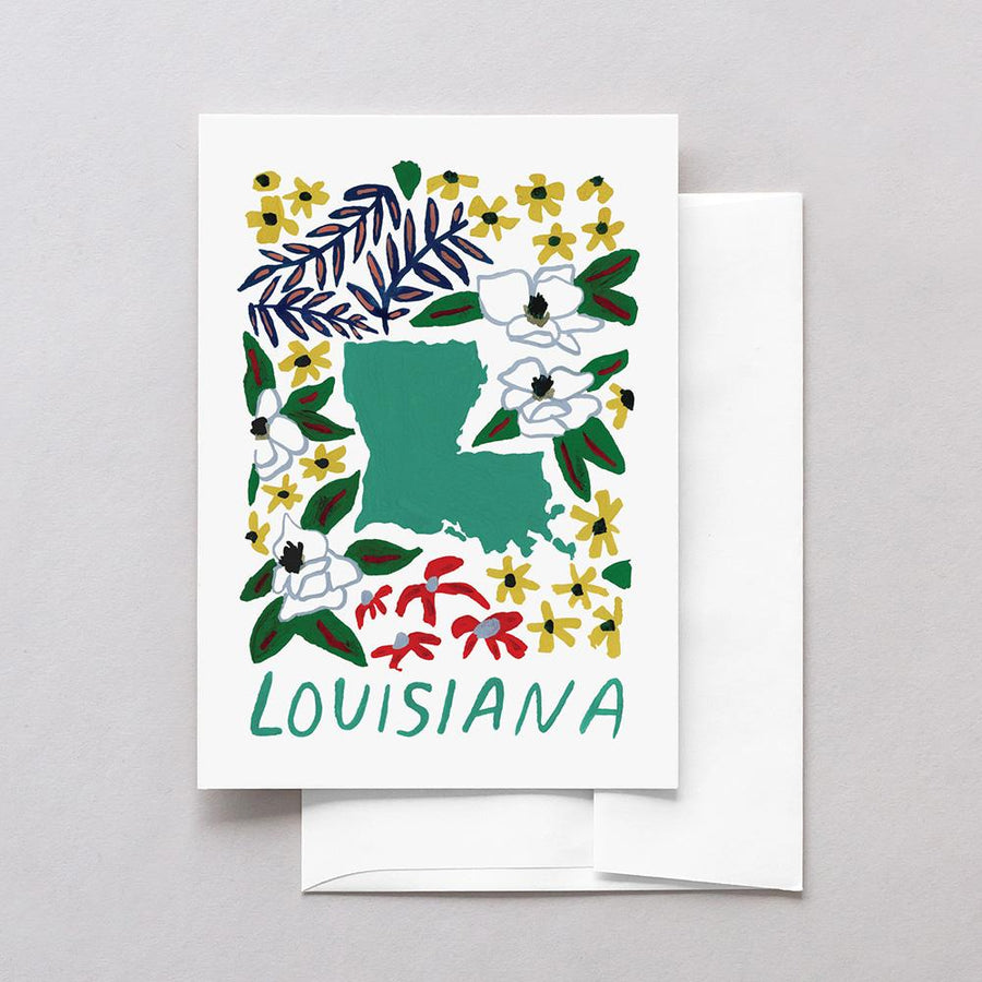 Louisiana American Gouache Greeting Card