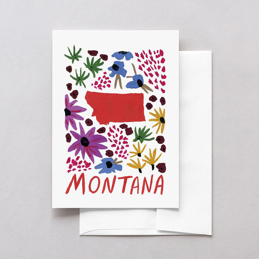 Montana American Gouache Greeting Card