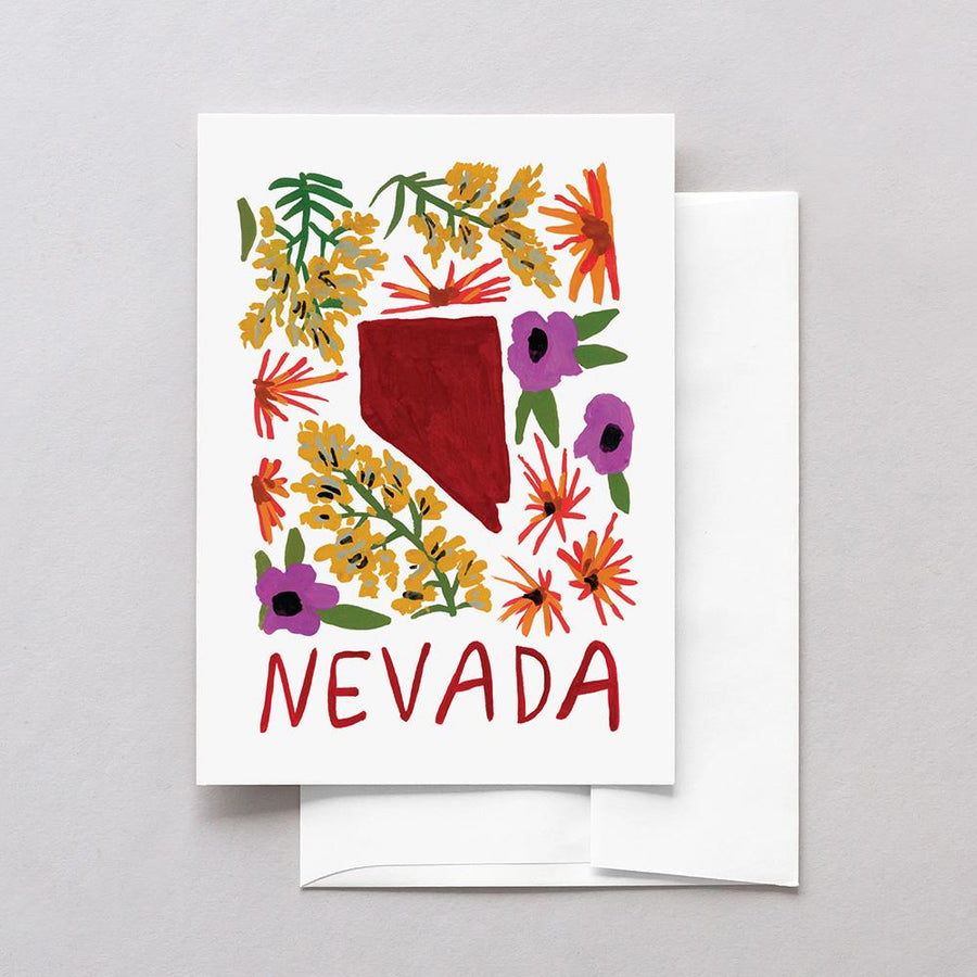 Nevada American Gouache Greeting Card