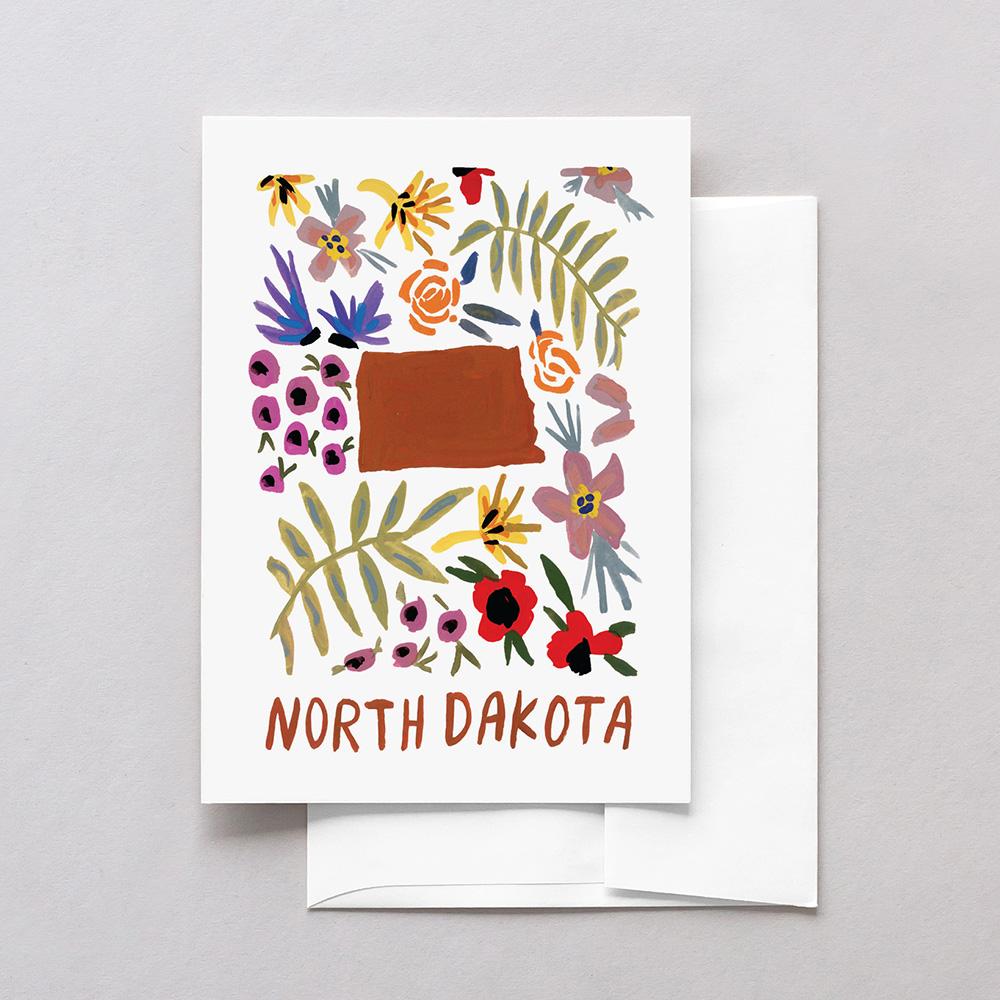 North Dakota American Gouache Greeting Card