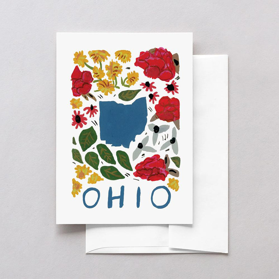 Ohio American Gouache Greeting Card