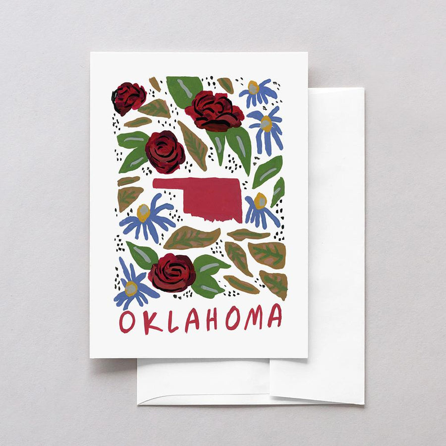 Oklahoma American Gouache Greeting Card