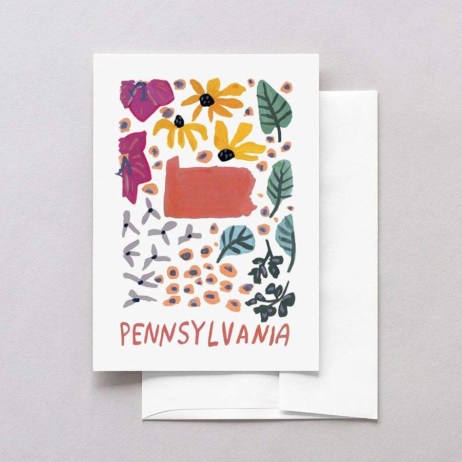 Pennsylvania American Gouache Greeting Card