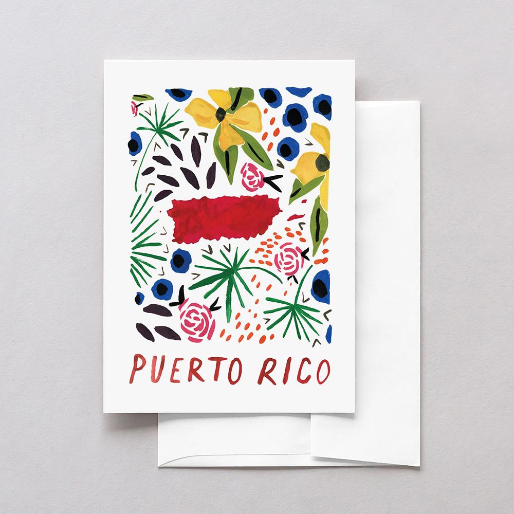 Puerto Rico American Gouache Greeting Card