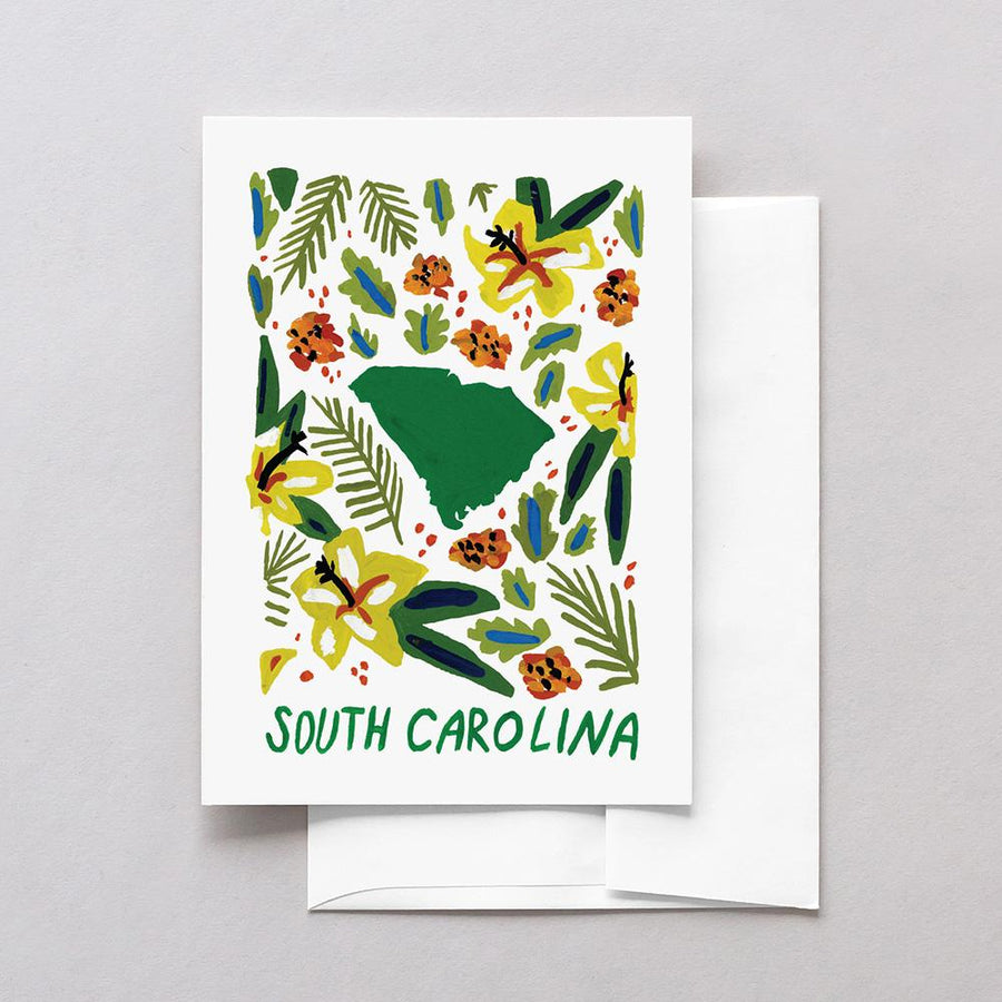 South Carolina American Gouache Greeting Card