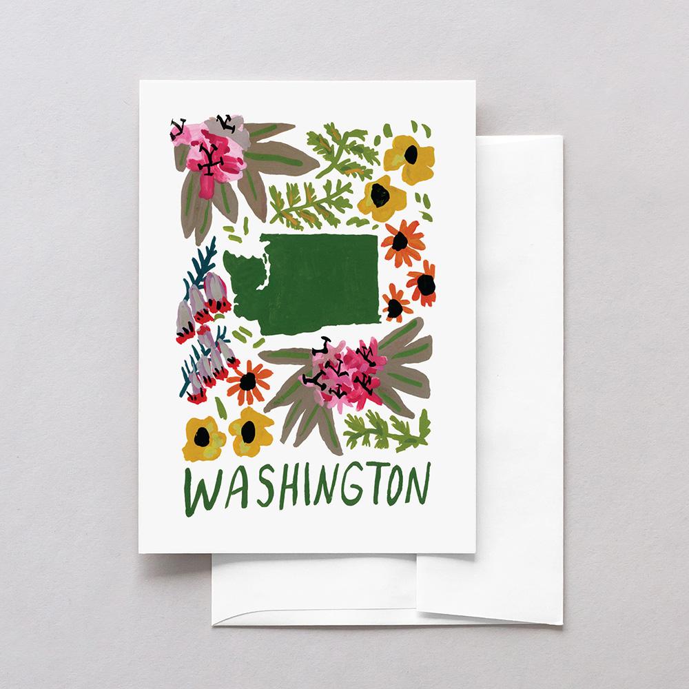 Washington American Gouache Greeting Card