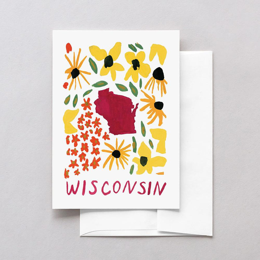 Wisconsin American Gouache Greeting Card