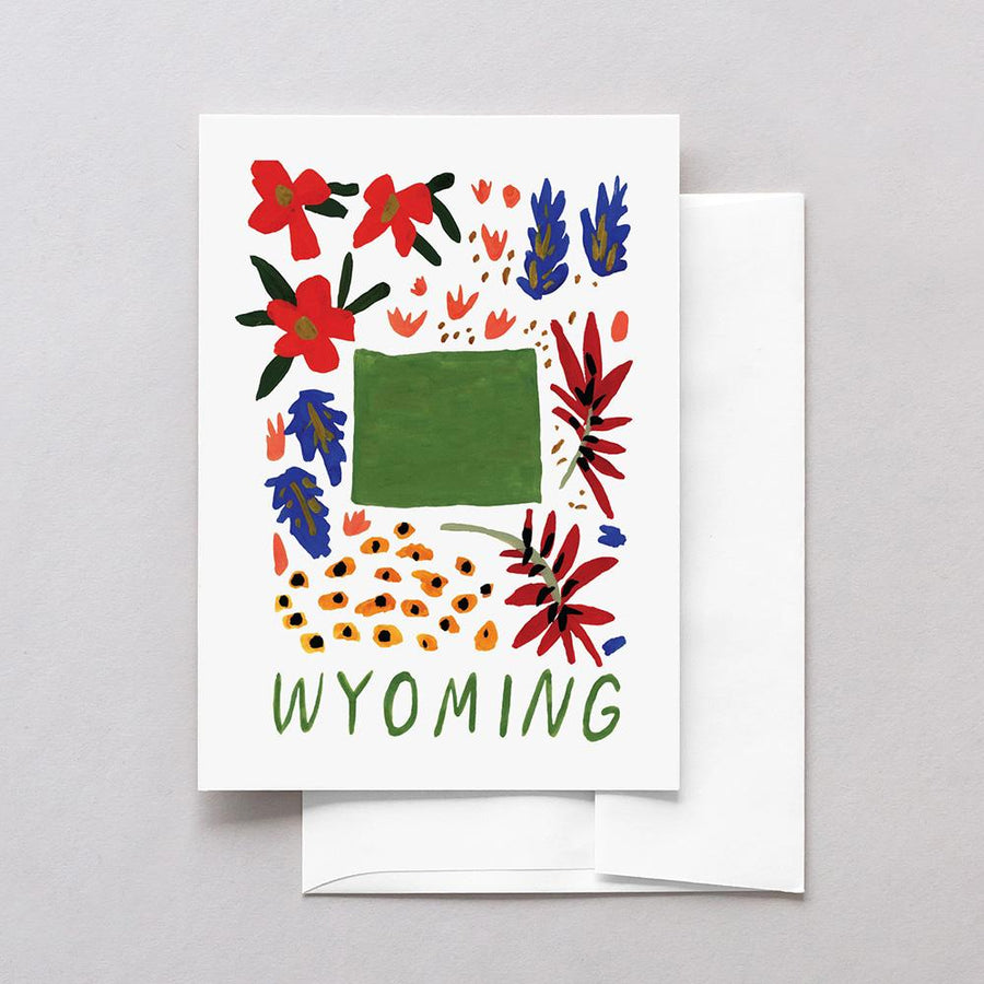 Wyoming American Gouache Greeting Card